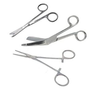 New 177 PCS Advanced Premium Instruments Kit | Scissors | Needle Holder | Hemostat Foceps | Tweezers Forceps | Scalpel Hanlde Blades | Backhaus Towel Clamp | Veterinary Instruments with Carrying Case  Industrial & Scientific
