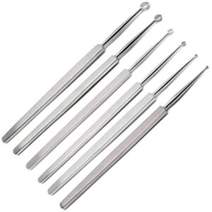 Fox Dermal Curettes Dermatology 1mm-6mm ENT 6 Pcs Stainless Steel Instruments  Industrial & Scientific