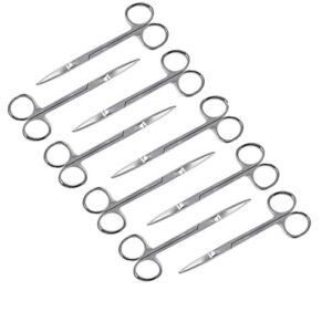 Cynamed Iris Micro Dissecting Precision Lab Scissors, Fine Point Straight - Perfect for Doctors, Nurses, EMS, Students, Education & Training and More (Pack of 10)  Industrial & Scientific