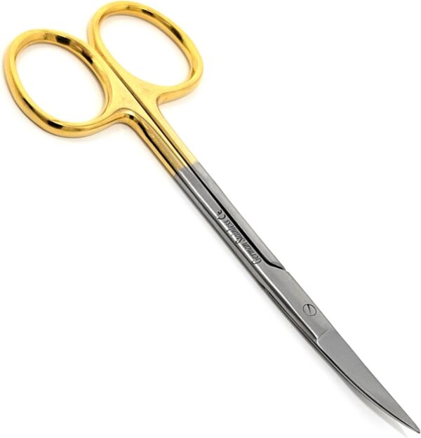 Iris Micro Dissecting Scissors 4.5" Curved Fine Point - Perfect for Doctors, Nurses, EMS, Students, Education & Training and More (Silver)  Industrial & Scientific - Image 8