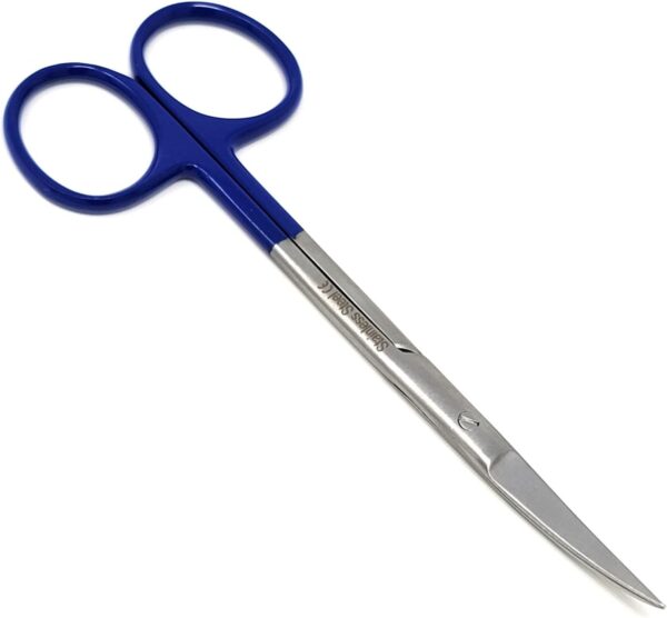 Iris Micro Dissecting Scissors 4.5" Curved Fine Point - Perfect for Doctors, Nurses, EMS, Students, Education & Training and More (Silver)  Industrial & Scientific - Image 3