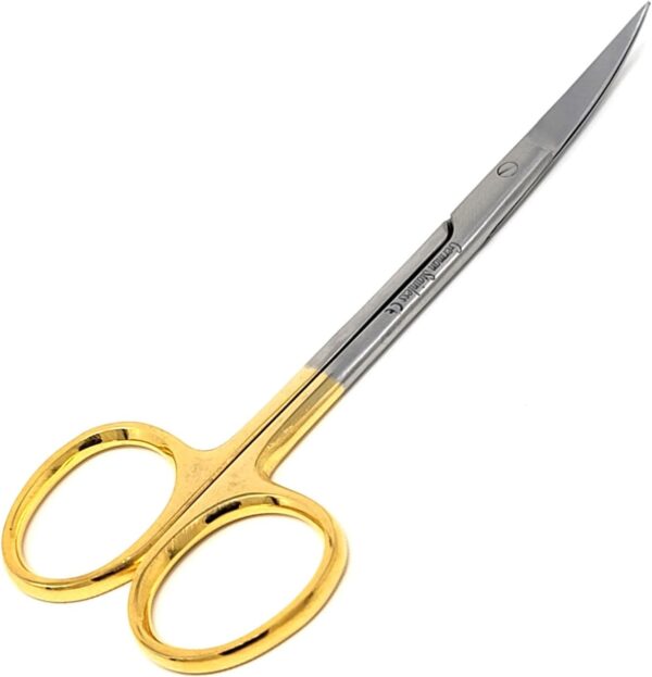 Iris Micro Dissecting Scissors 4.5" Curved Fine Point - Perfect for Doctors, Nurses, EMS, Students, Education & Training and More (Silver)  Industrial & Scientific - Image 11