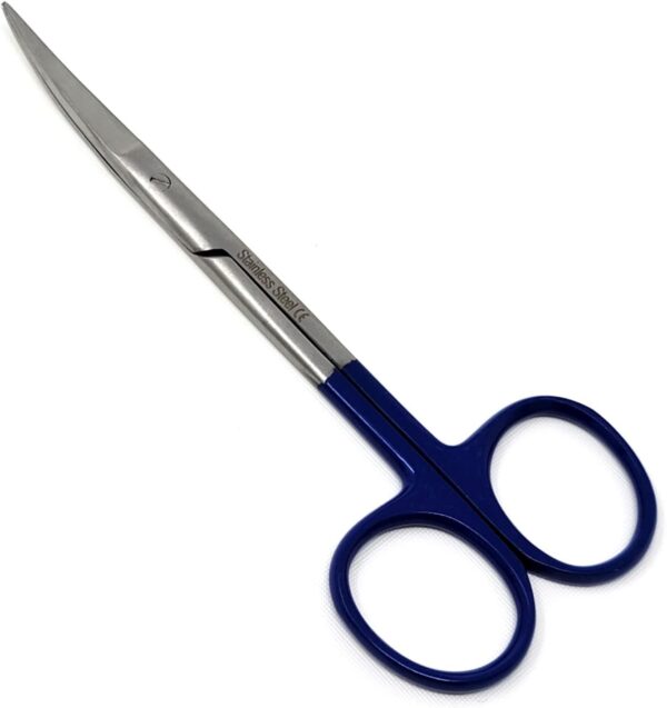 Iris Micro Dissecting Scissors 4.5" Curved Fine Point - Perfect for Doctors, Nurses, EMS, Students, Education & Training and More (Silver)  Industrial & Scientific - Image 5