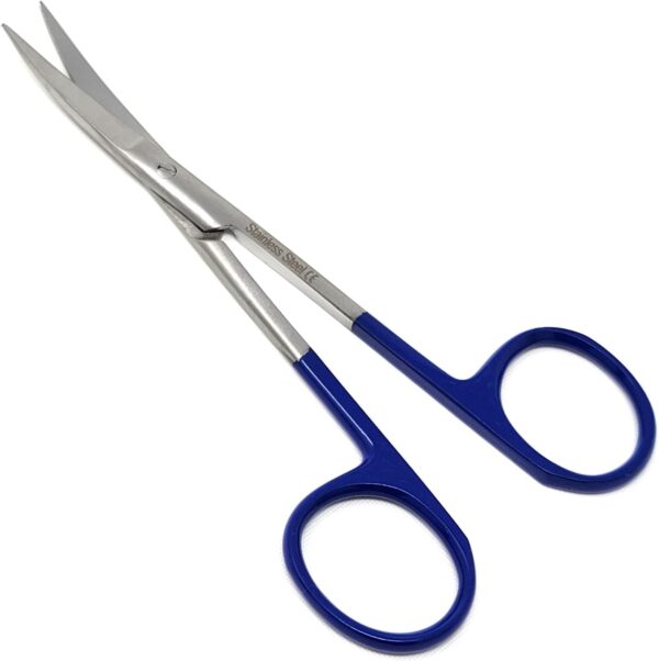Iris Micro Dissecting Scissors 4.5" Curved Fine Point - Perfect for Doctors, Nurses, EMS, Students, Education & Training and More (Silver)  Industrial & Scientific - Image 7