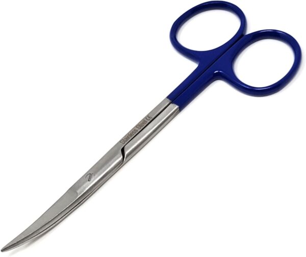 Iris Micro Dissecting Scissors 4.5" Curved Fine Point - Perfect for Doctors, Nurses, EMS, Students, Education & Training and More (Silver)  Industrial & Scientific - Image 2