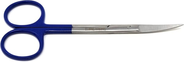 Iris Micro Dissecting Scissors 4.5" Curved Fine Point - Perfect for Doctors, Nurses, EMS, Students, Education & Training and More (Silver)  Industrial & Scientific - Image 4