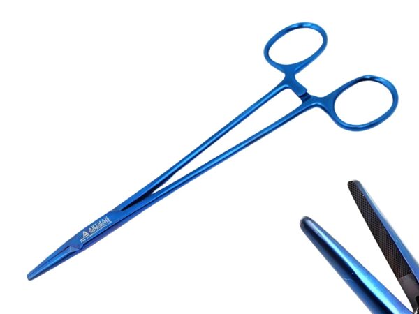 ARTMAN INSTRUMENTS Mayo Hegar Needle Holder 6" Tungsten Carbide Inserts, Gold Plated Needle Driver with Strong Lock, Serrated Jaws for Precise Suturing, Autoclavable  Industrial & Scientific - Image 5
