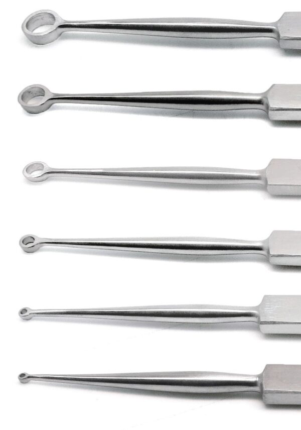 Fox Dermal Curettes Dermatology 1mm-6mm ENT 6 Pcs Stainless Steel Instruments  Industrial & Scientific - Image 12
