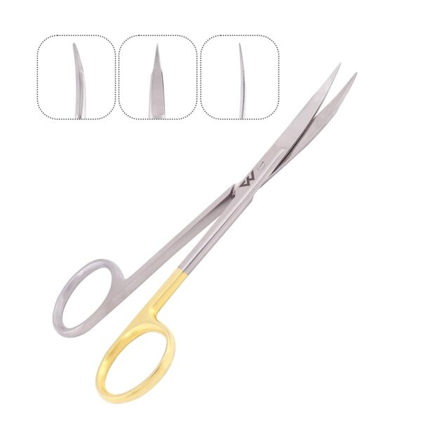 Goldman Fox Scissors Suture Straight and Curved Scissors 13 cm Surgical Scissors Set of Two (Super Cut Serrated Blade) for Cutting Gingival Tissues | Premium Quality Japanese Stainless Steel  Industrial & Scientific - Image 14