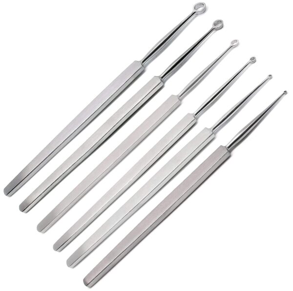 Fox Dermal Curettes Dermatology 1mm-6mm ENT 6 Pcs Stainless Steel Instruments  Industrial & Scientific - Image 10