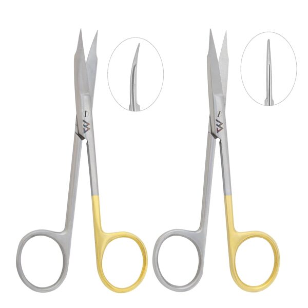 Goldman Fox Scissors Suture Straight and Curved Scissors 13 cm Surgical Scissors Set of Two (Super Cut Serrated Blade) for Cutting Gingival Tissues | Premium Quality Japanese Stainless Steel  Industrial & Scientific - Image 12