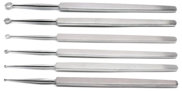 Fox Dermal Curettes Dermatology 1mm-6mm ENT 6 Pcs Stainless Steel Instruments  Industrial & Scientific - Image 11